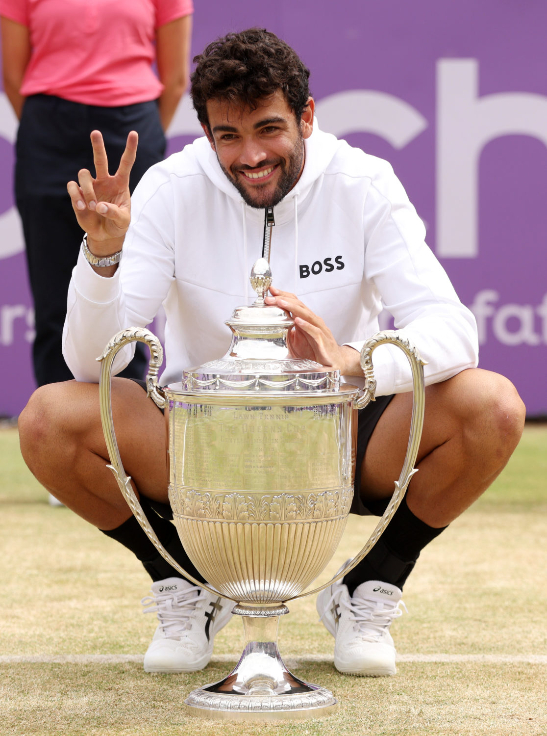 Matteo Berrettini, Queen's 2022 (© Clive Brunskill / LTA through Getty Images)