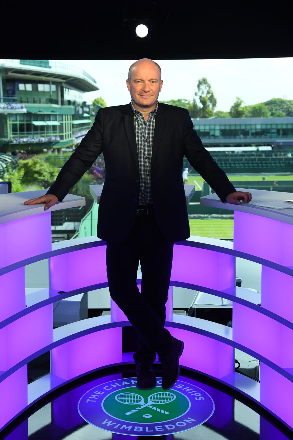 Frédéric Viard, sur le plateau de beIN SPORTS à Wimbledon (© beIN SPORTS)