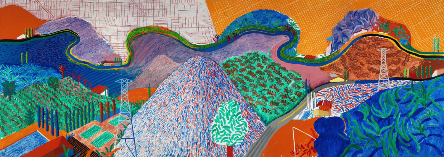 David Hockney, Mulholland Drive, la route conduisant à l’atelier, 1980
