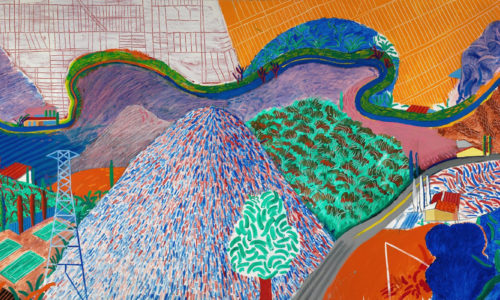 David Hockney, Mulholland Drive, la route conduisant à l’atelier, 1980