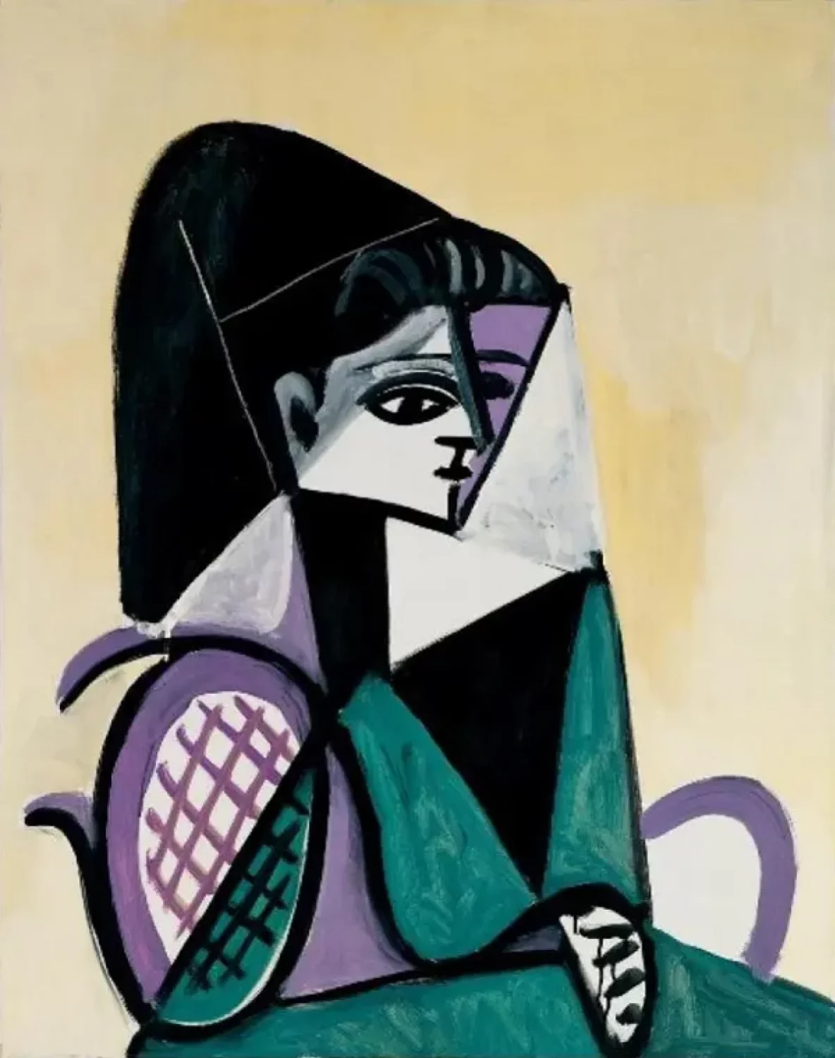 Pablo Picasso, Portrait de femme à la robe verte, 1956