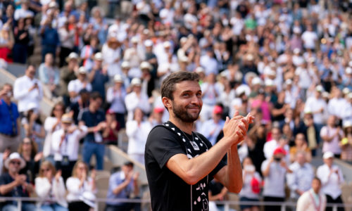 Gilles Simon, lors de ses adieux à Roland-Garros en 2022